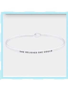 Affirmation Mantra Bracelet Silver
